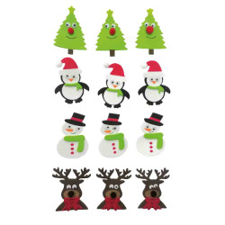 STICKER MOUSSE PERSONNAGES DE NOEL 3,5 A