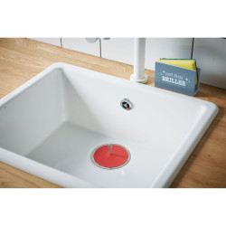 Bouchon évier en silicone rouge
