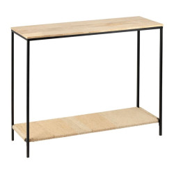 CONSOLE MADERIA Naturel+Noir 100X35H80cm