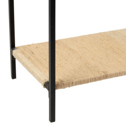 Console Maderia naturel et noir 100x35xH80cm