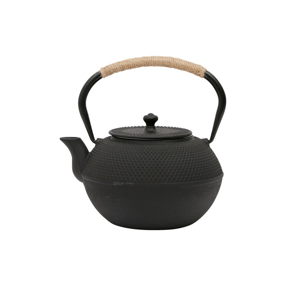 THEIÈRE FONTE PICOTS NOIR 1.2L +FILTRE