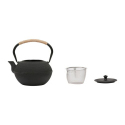 THEIÈRE FONTE PICOTS NOIR 1.2L +FILTRE