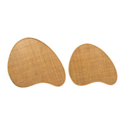 Set de table Tamba en rotin x2 84x68cm + 71x59cm