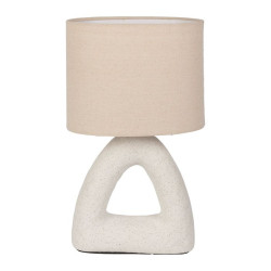 LAMPE "ARTY ORGANIC " BLANC+ECRU 23X13XH