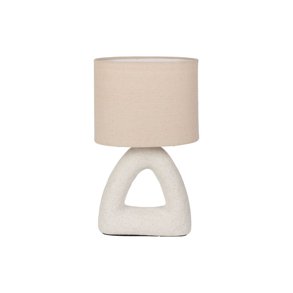 LAMPE "ARTY ORGANIC " BLANC+ECRU 23X13XH