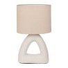 LAMPE "ARTY ORGANIC " BLANC+ECRU 23X13XH