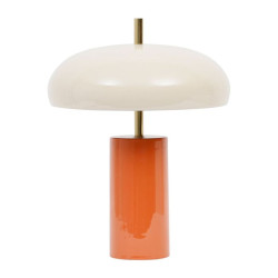 LAMPE "ARTY ORANGE+ECRU" D30XH40CM metal