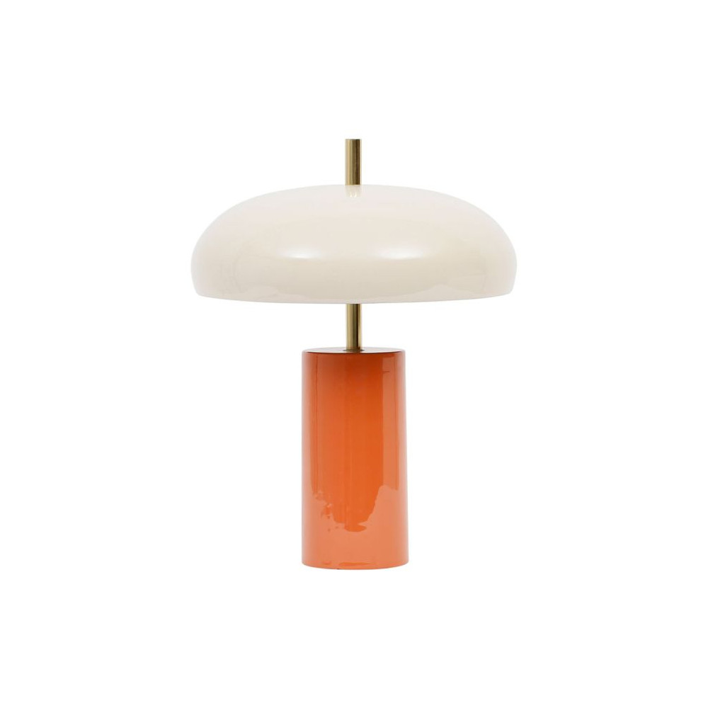 LAMPE "ARTY ORANGE+ECRU" D30XH40CM metal