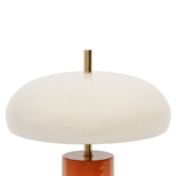 LAMPE "ARTY ORANGE+ECRU" D30XH40CM metal