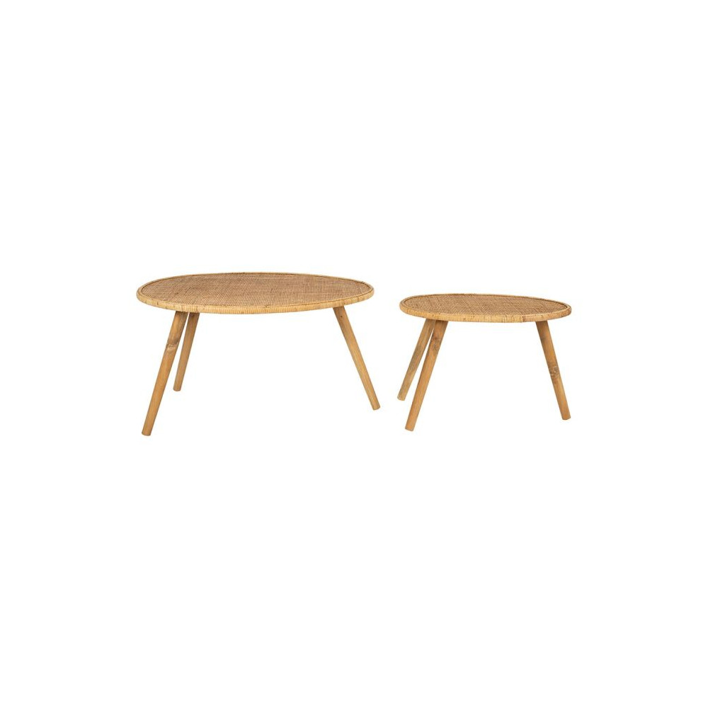 SET DE TABLE BASSE X2 "TAMBA" H44/40CM R