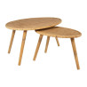 SET DE TABLE BASSE X2 "TAMBA" H44/40CM R