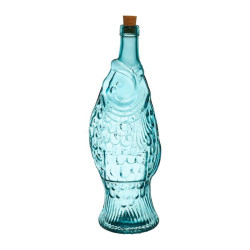 BOUTEILLE "POISSON" TURQUOISE 1.1L-H33