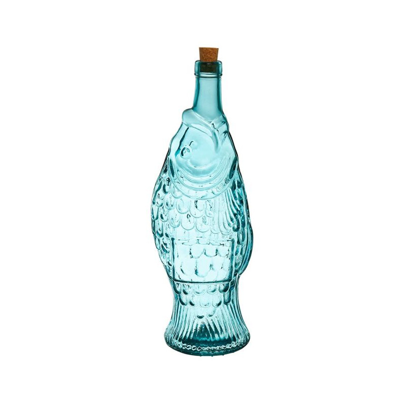 BOUTEILLE "POISSON" TURQUOISE 1.1L-H33 BOUTEILLE "POISSON" TURQUOISE 1.1L-H33