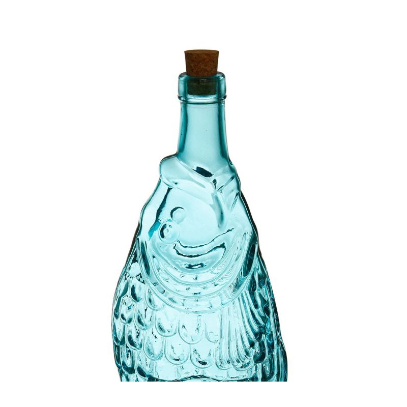 Bouteille Décorative En Forme De Poisson Couleur Sauge 1.1L - Hauteur 33cm, Design Original, Décoration Intérieure | Carafe, Vase
