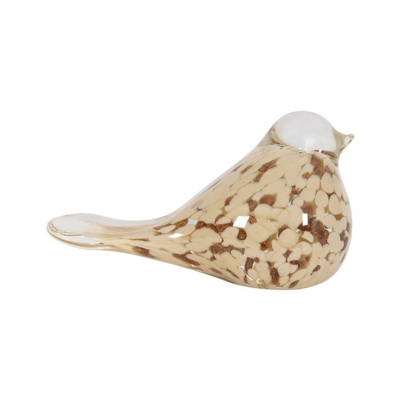 PRESSE-PAP MOINEAU SERIN BEIGE DORÉ H8 PRESSE-PAP MOINEAU SERIN BEIGE DORÉ H8