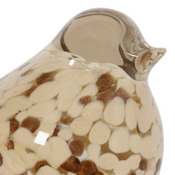 PRESSE-PAP MOINEAU SERIN BEIGE DORÉ H8