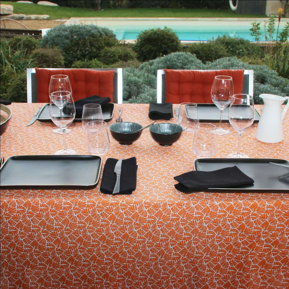 Nappe ANTIBES BURNT ORANGE 200X150 en ti Nappe ANTIBES BURNT ORANGE 200X150 en ti