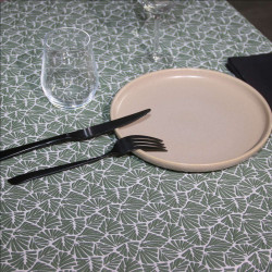 Nappe ANTIBES OIL GREEN 200X150 en tissu