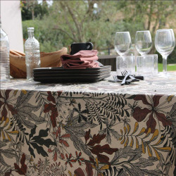 Nappe BANGKOK BOIS DE ROSE 200X150 en ti