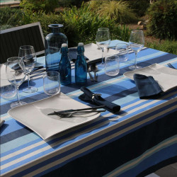 Nappe OLERON MARINE 150X150 en tissus e