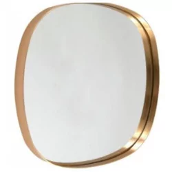 Specchio dorato quadrato arrotondato PM