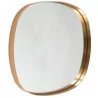 Miroir carré arrondit doré PM