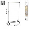 PORTANT SIMPLE NOIR 80X42XH95 A H165CM