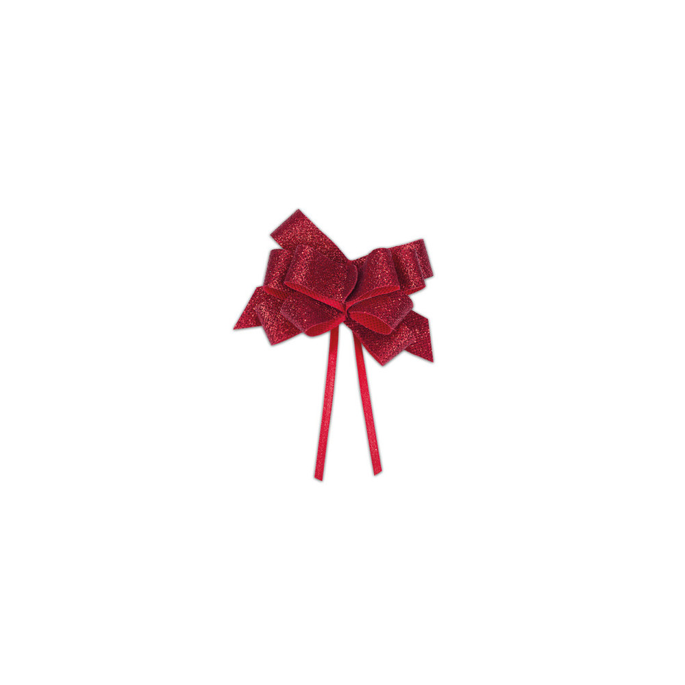 3 JOLIS NOEUDS A TIRER PAILLETTES ROUGE