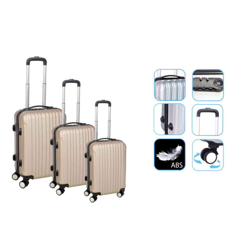 Valise taupe ABS 65 Litres H60cm Valise taupe ABS 65 Litres H60cm