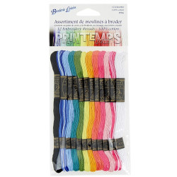 PACK 12 ECHEVETTES MOULINE PRINTEMPS