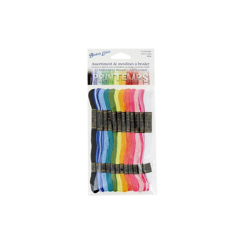PACK 12 ECHEVETTES MOULINE PRINTEMPS