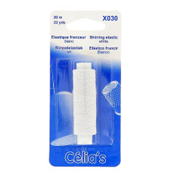 ELASTIQUE FRONCEUR BLANC 20M
