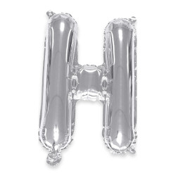BALLON METAL "H" ARGENT