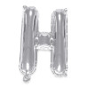 BALLON METAL "H" ARGENT