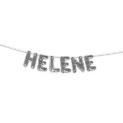 BALLON METAL "H" ARGENT