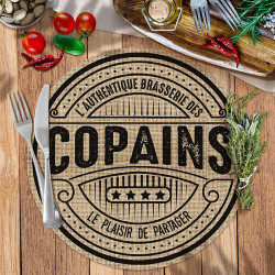 SET DE TABLE ROND COPAINS