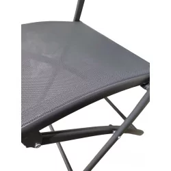 Silla plegable de acero Divine Antracita