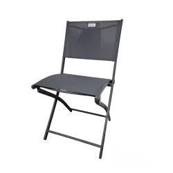 Silla plegable de acero Divine Antracita
