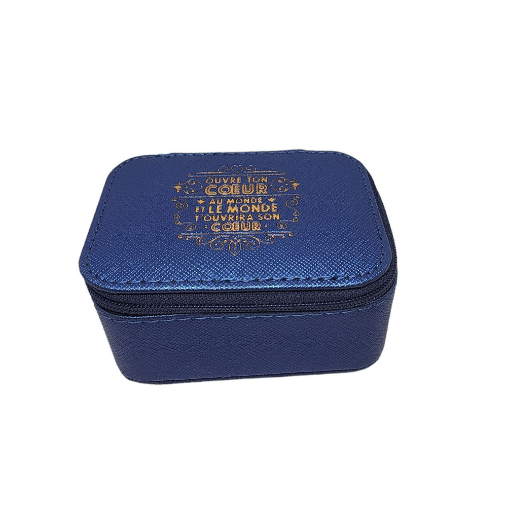 Boîte à bijoux bleue Cœur