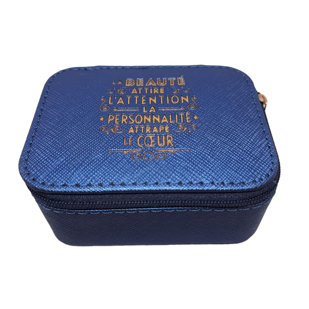 Boîte à bijoux bleue Beauté
