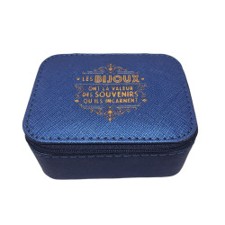 Boîte à bijoux bleue Souvenirs