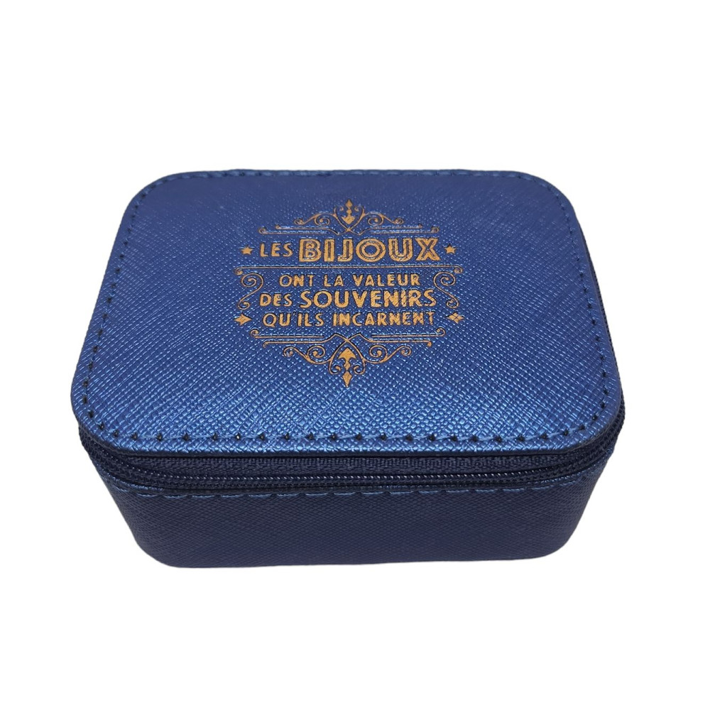 Boîte à bijoux bleue Souvenirs