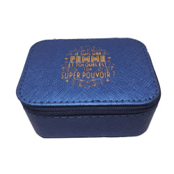 Boîte à bijoux bleue Super pouvoir