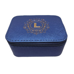 Boîte à bijoux bleue L