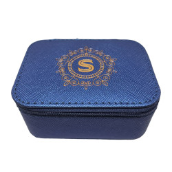 Boîte à bijoux bleue S