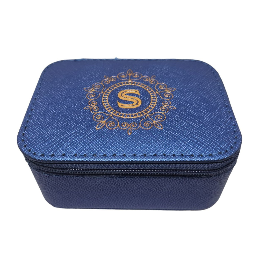 Boîte à bijoux bleue S