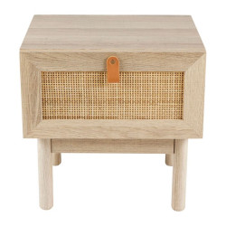CHEVET "JAIPUR" BOIS CANNAGE
