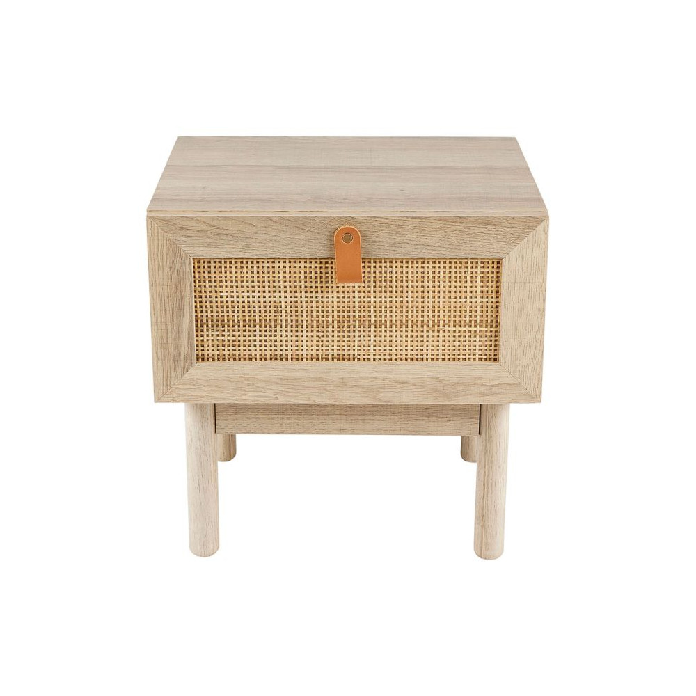 CHEVET "JAIPUR" BOIS CANNAGE