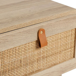 CHEVET "JAIPUR" BOIS CANNAGE
