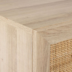 CHEVET "JAIPUR" BOIS CANNAGE